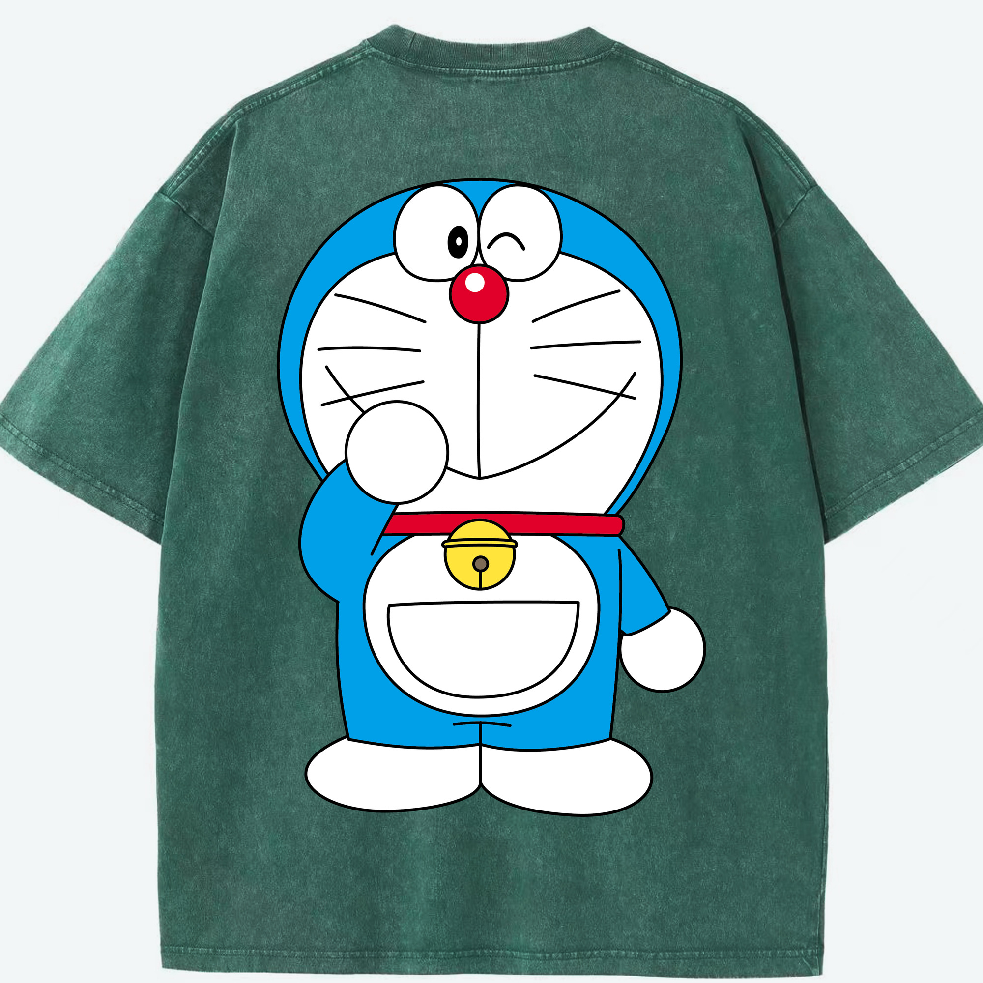（画像用） ドラえもん Doraemon 綿100% ヴィンテージ風 半袖Tシャツ（背面プリント）